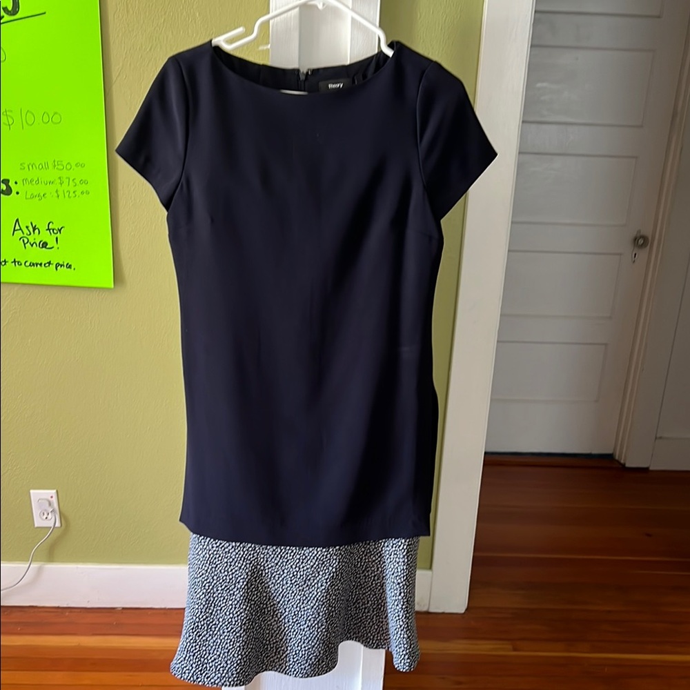 Black and White Short Sleeve Dress